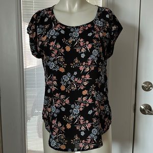 Pink Rose Blouse with flowers